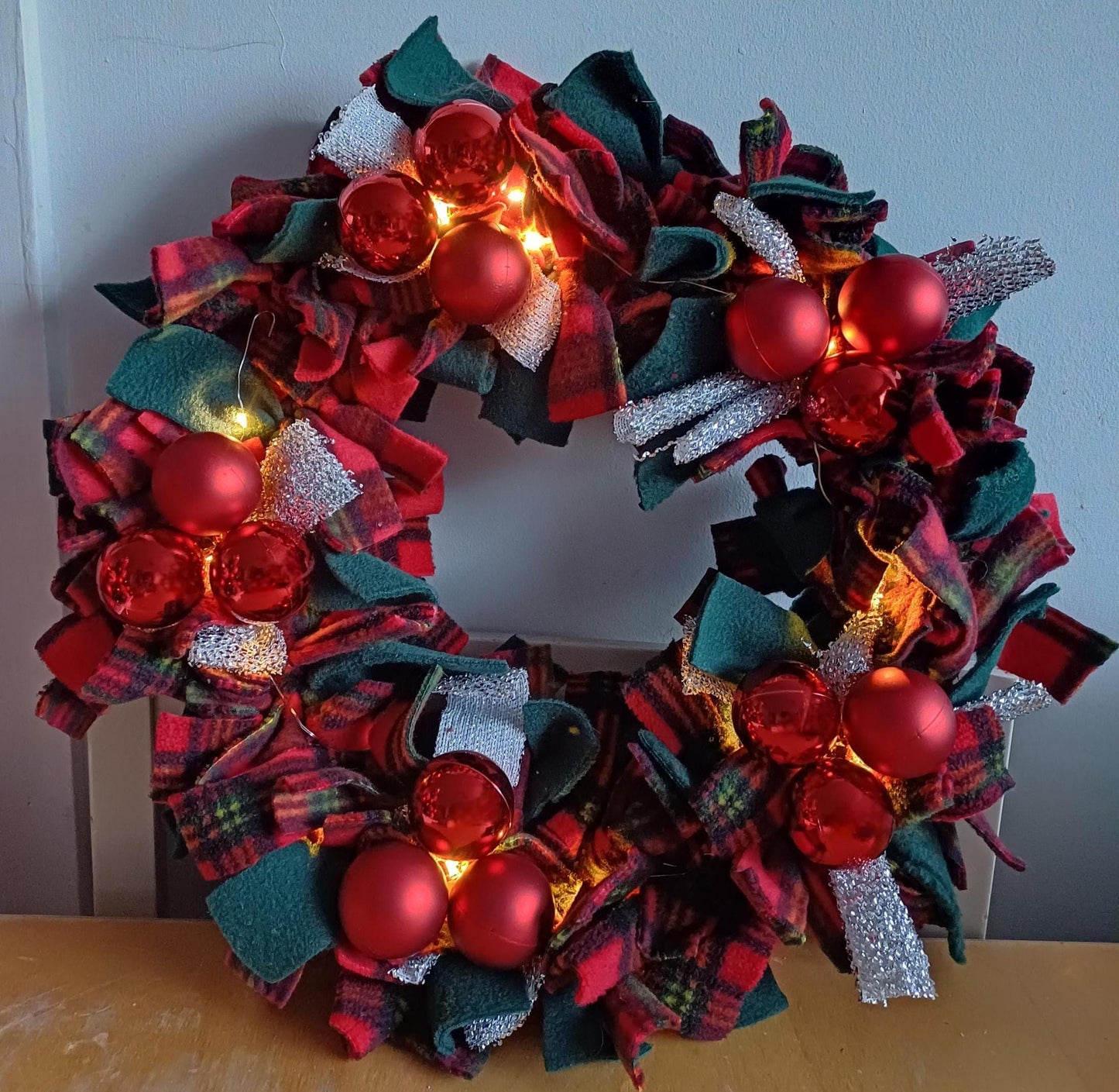 Fleece Christmas Wreath