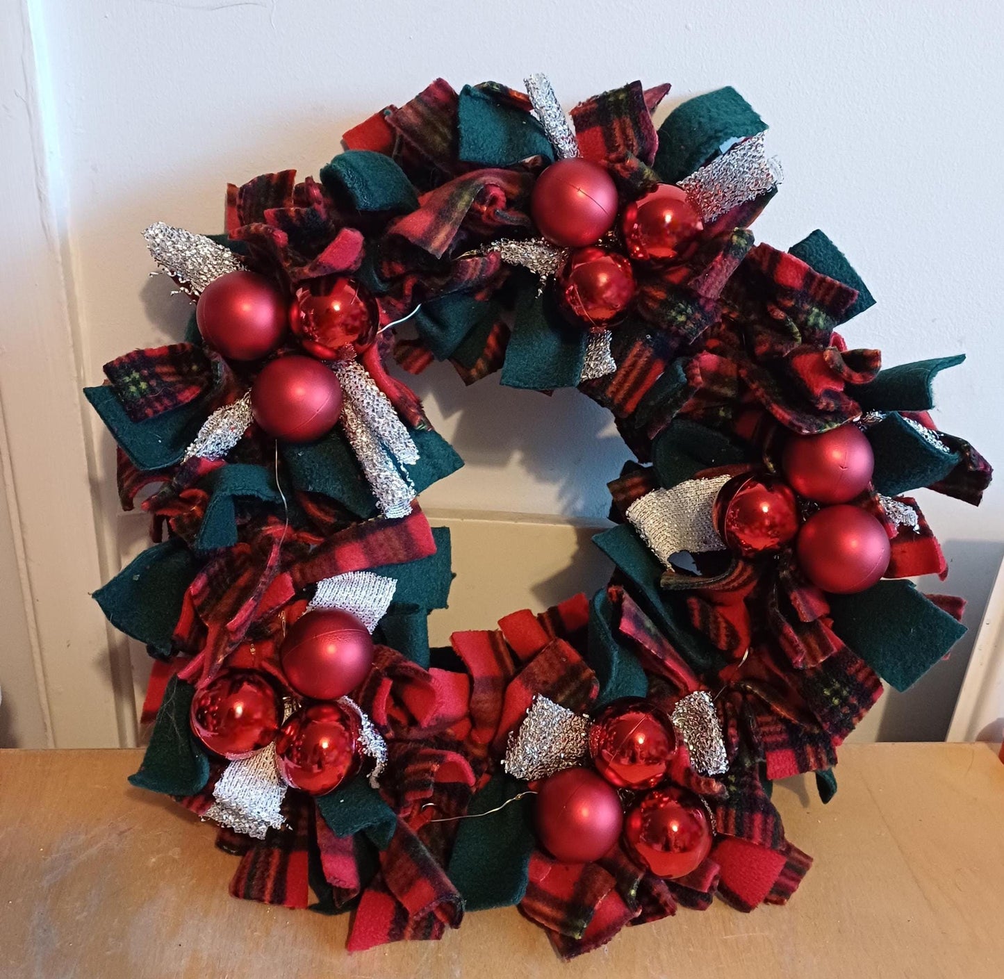 Fleece Christmas Wreath