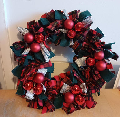 Fleece Christmas Wreath