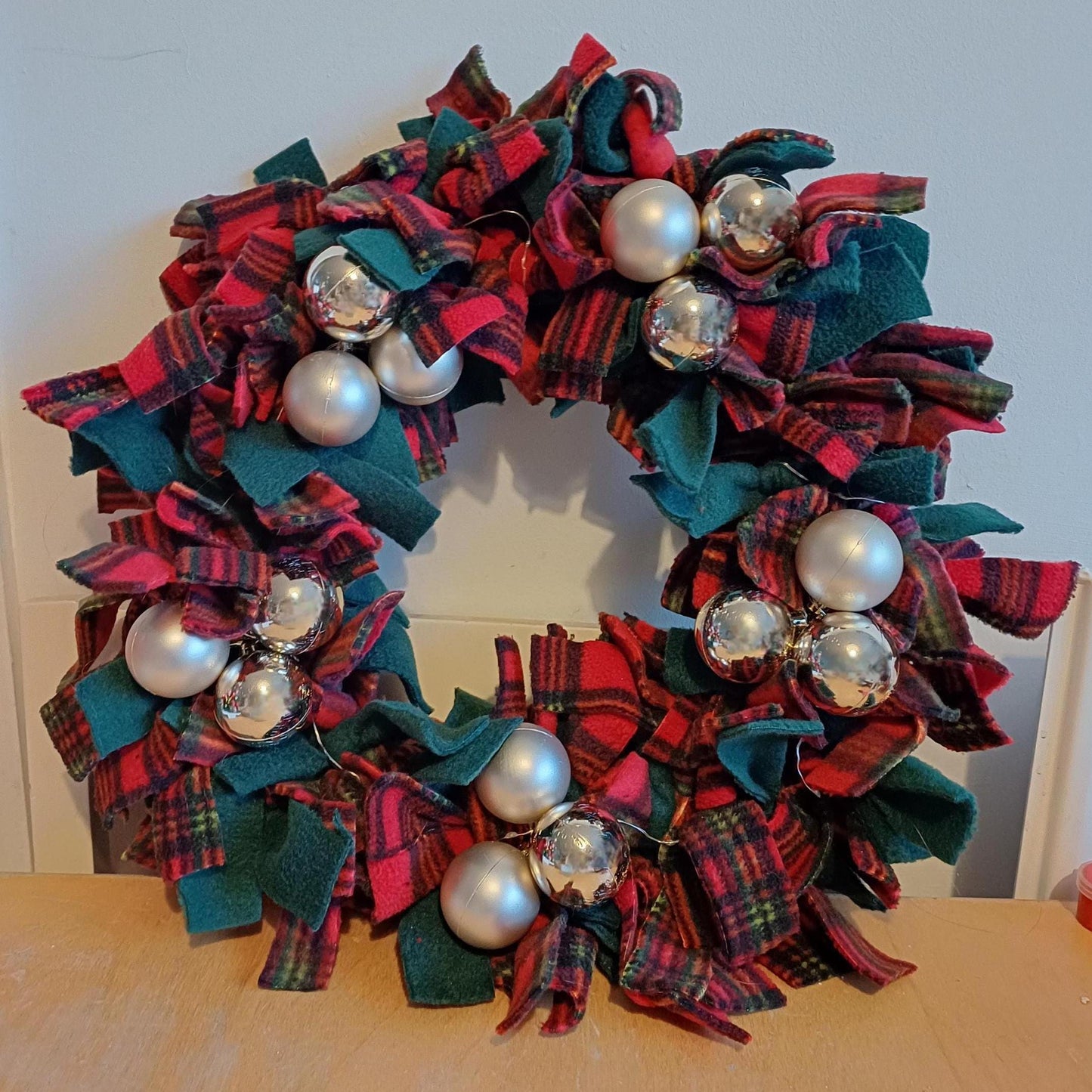 Fleece Christmas Wreath